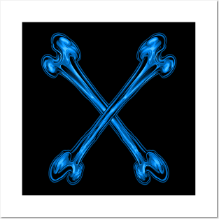 blue cross bone Posters and Art